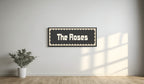 Custom Beige Scalloped Border Panoramic Print | 16"x5" Sign | Numerous Colour Options