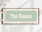 Custom Beige Scalloped Border Panoramic Print | 16"x5" Sign | Numerous Colour Options