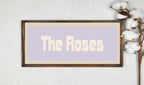 Custom Beige Scalloped Border Panoramic Print | 16"x5" Sign | Numerous Colour Options