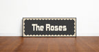 Custom Beige Scalloped Border Panoramic Print | 16"x5" Sign | Numerous Colour Options
