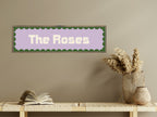 Custom Green Scalloped Border Panoramic Print | 16"x5" Sign | Numerous Colour Options