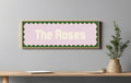 Custom Green Scalloped Border Panoramic Print | 16"x5" Sign | Numerous Colour Options