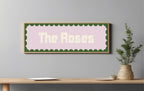 Custom Green Scalloped Border Panoramic Print | 16"x5" Sign | Numerous Colour Options