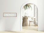 Custom Pink Scalloped Border Panoramic Print | 16"x5" Sign | Numerous Colour Options