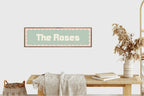 Custom Pink Scalloped Border Panoramic Print | 16"x5" Sign | Numerous Colour Options