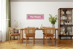 Custom Pink Scalloped Border Panoramic Print | 16"x5" Sign | Numerous Colour Options