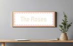 Custom Pink Scalloped Border Panoramic Print | 16"x5" Sign | Numerous Colour Options