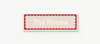 Custom Red Scalloped Border Panoramic Print | 16"x5" Sign | Numerous Colour Options