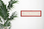 Custom Red Scalloped Border Panoramic Print | 16"x5" Sign | Numerous Colour Options