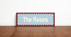 Custom Red Scalloped Border Panoramic Print | 16"x5" Sign | Numerous Colour Options