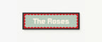Custom Red Scalloped Border Panoramic Print | 16"x5" Sign | Numerous Colour Options