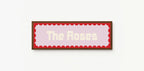 Custom Red Scalloped Border Panoramic Print | 16"x5" Sign | Numerous Colour Options
