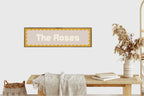 Custom Mustard Yellow Scalloped Border Panoramic Print | 16"x5" Sign | Numerous Colour Options