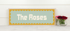 Custom Mustard Yellow Scalloped Border Panoramic Print | 16"x5" Sign | Numerous Colour Options