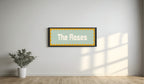 Custom Mustard Yellow Scalloped Border Panoramic Print | 16"x5" Sign | Numerous Colour Options
