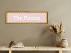 Custom Mustard Yellow Scalloped Border Panoramic Print | 16"x5" Sign | Numerous Colour Options