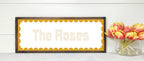 Custom Mustard Yellow Scalloped Border Panoramic Print | 16"x5" Sign | Numerous Colour Options