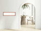 Custom Coral Scalloped Border Panoramic Print | 16"x5" Sign | Numerous Colour Options