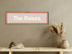 Custom Coral Scalloped Border Panoramic Print | 16"x5" Sign | Numerous Colour Options