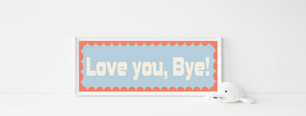 Custom Coral Scalloped Border Panoramic Print | 16"x5" Sign | Numerous Colour Options
