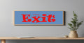 Dramatic Exit Panoramic Hallway Sign | Colour Options
