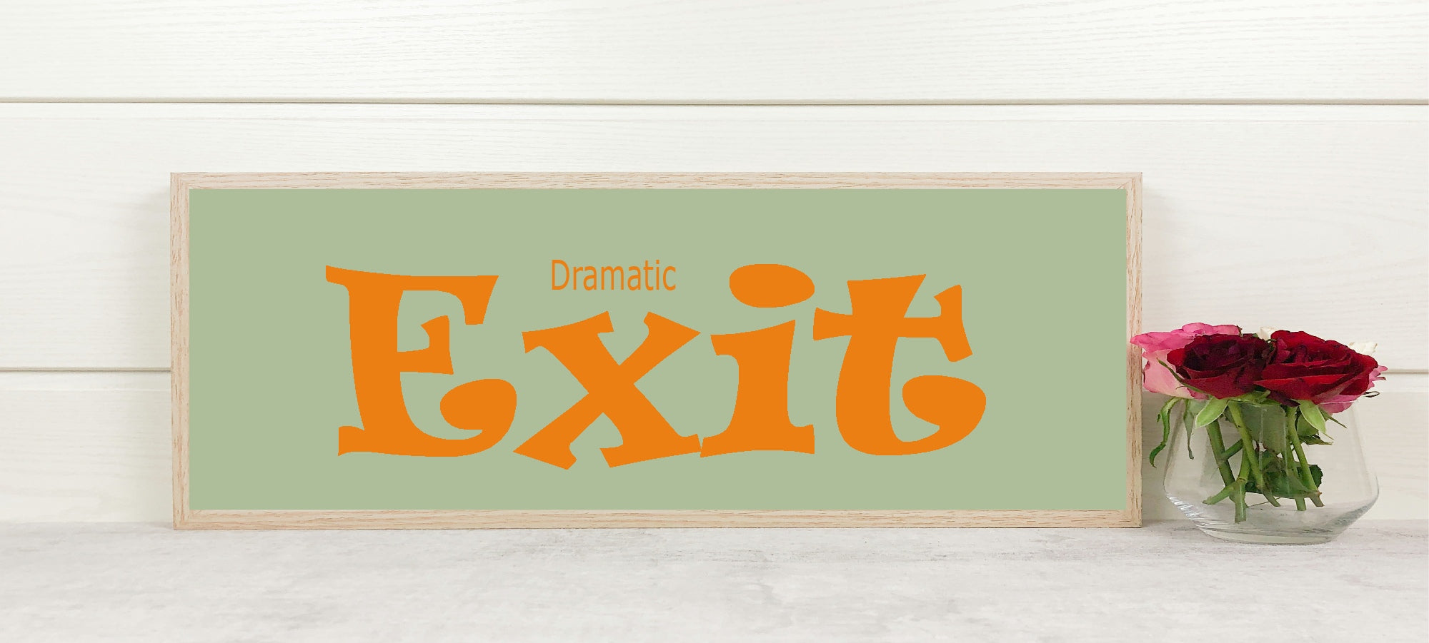 Dramatic Exit Panoramic Hallway Sign | Colour Options