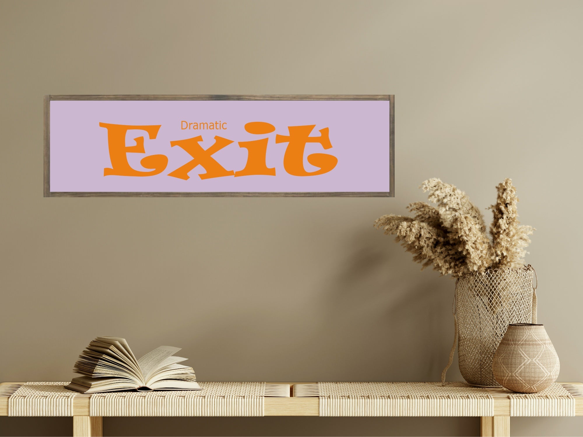 Dramatic Exit Panoramic Hallway Sign | Colour Options
