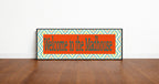 Welcome To The Mad House Panoramic Sign | Bright Patterned Hallway Print