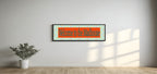 Welcome To The Mad House Panoramic Sign | Bright Patterned Hallway Print