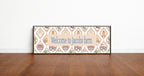 Decorative sign with 'Welcome to Jacobs farm' text on a wooden floor.