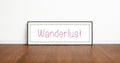 Wanderlust Panoramic Sign | Travel Wall Art Print