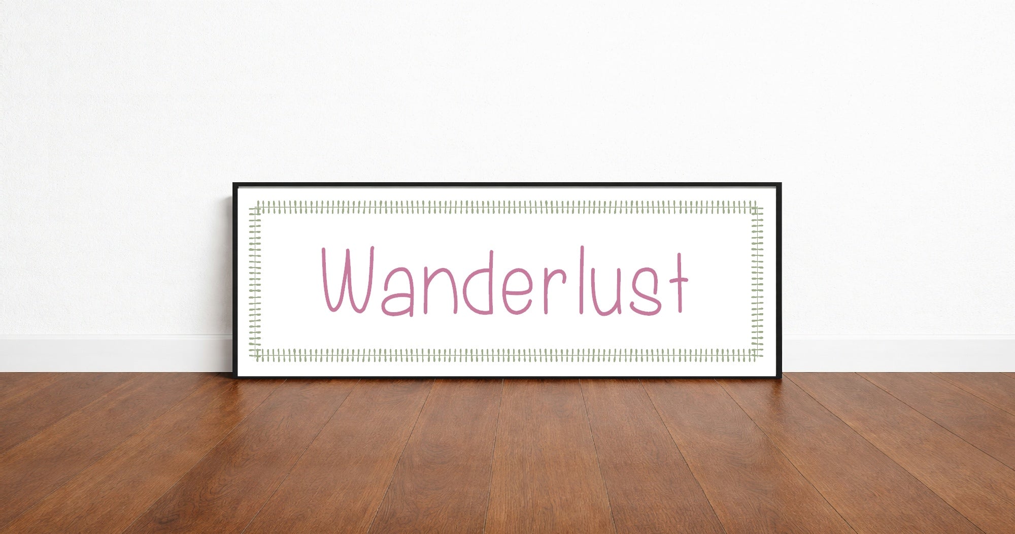 Wanderlust Panoramic Sign | Travel Wall Art Print