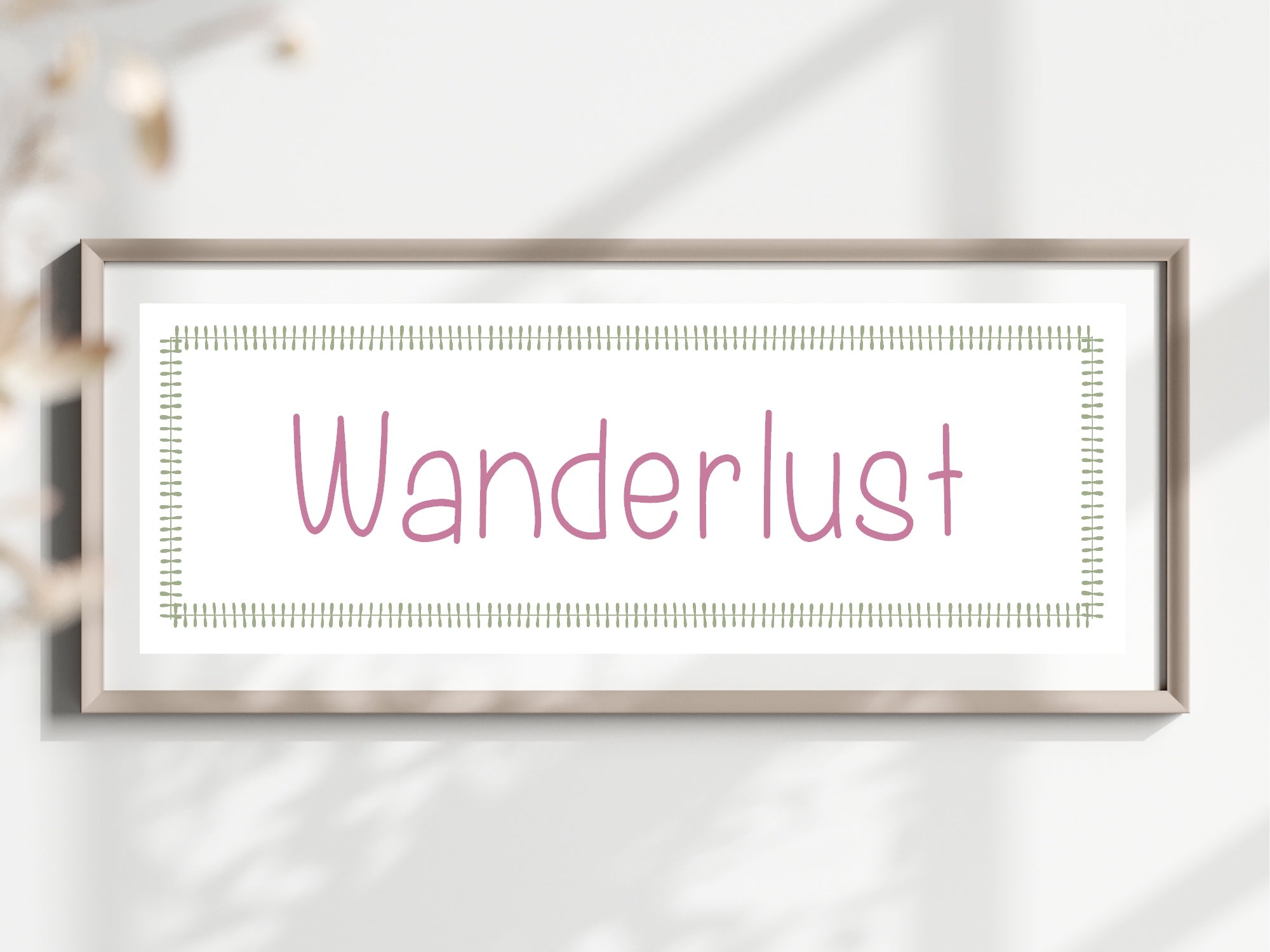 Wanderlust Panoramic Sign | Travel Wall Art Print