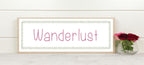 Wanderlust Panoramic Sign | Travel Wall Art Print