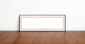 Dear Bed I Love You Panoramic Sign | Bedroom Wall Art Print