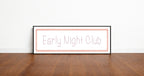 Early Night Club Panoramic Sign | Bedroom Wall Art Print