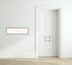 Lets Snooze Panoramic Sign | Bedroom Wall Art Print