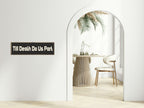 Till Death Do Us Part panoramic print displayed on a bright dining room wall