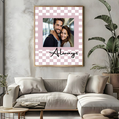 Checkerboard Photo Print | Black, Cream or Pink