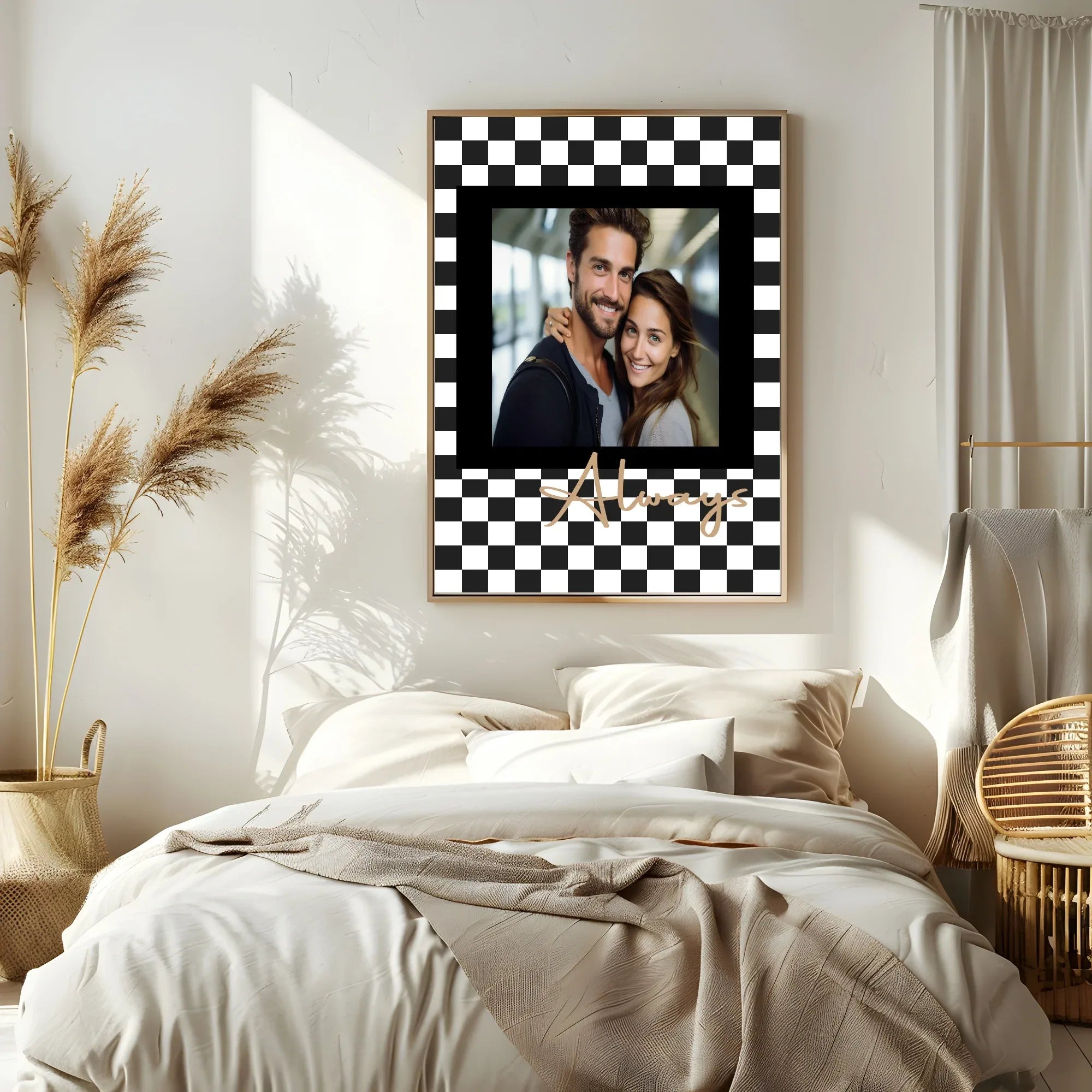 Checkerboard Photo Print | Black, Cream or Pink - Larosier Prints