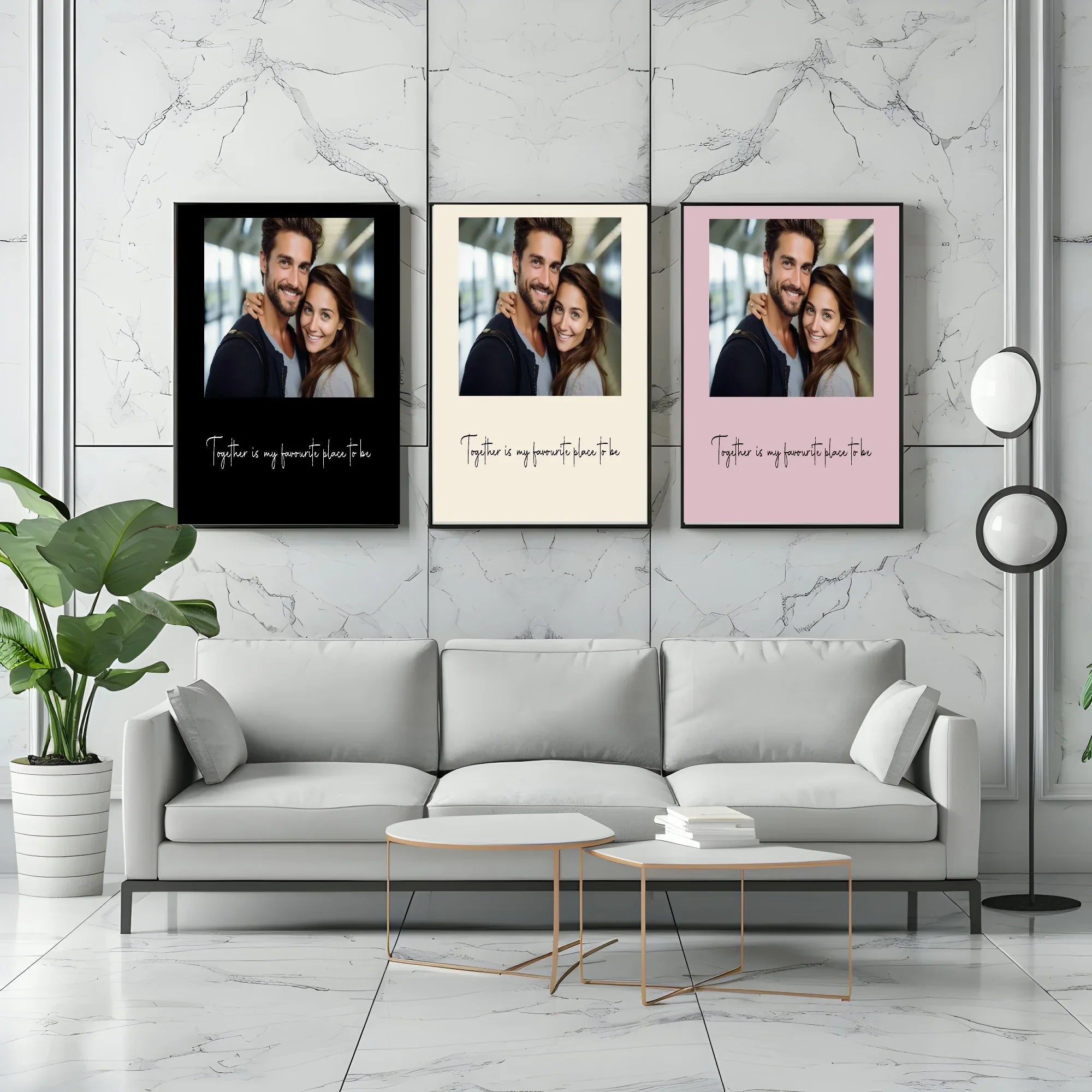 Together Is My Favourite Place To Be Photo Print | Black, Cream or Pink - Larosier Prints
