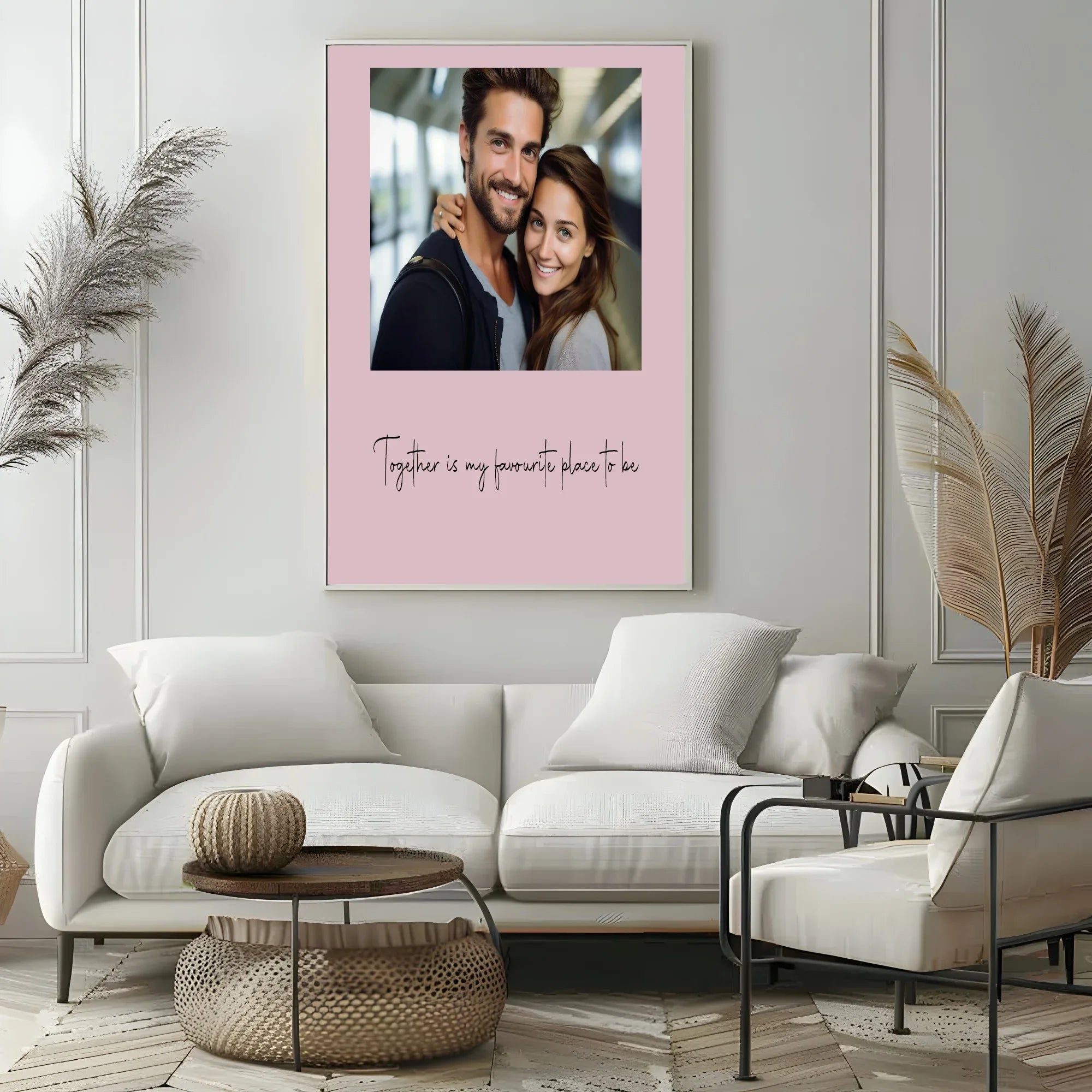 Together Is My Favourite Place To Be Photo Print | Black, Cream or Pink - Larosier Prints