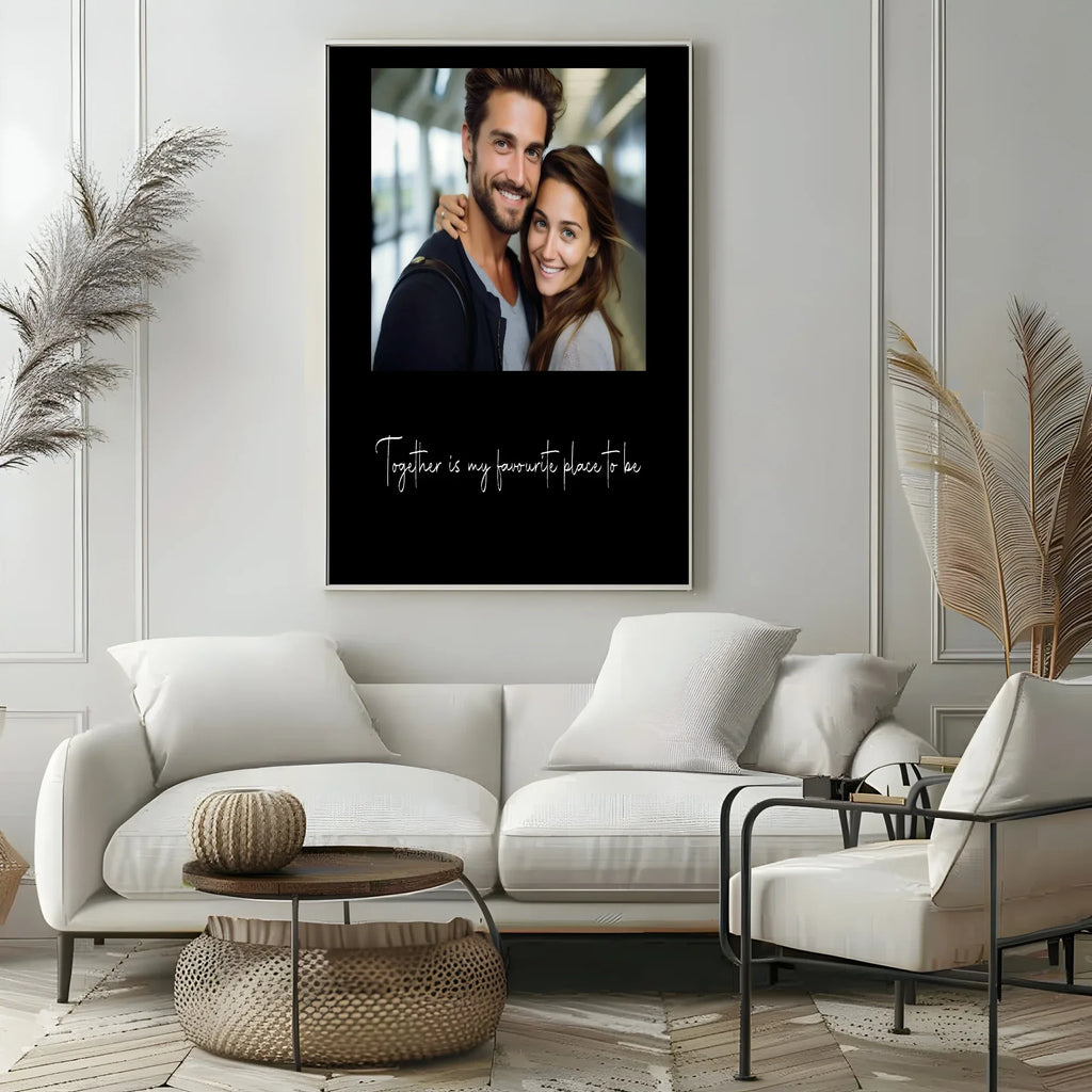 Together Is My Favourite Place To Be Photo Print | Black, Cream or Pink - Larosier Prints