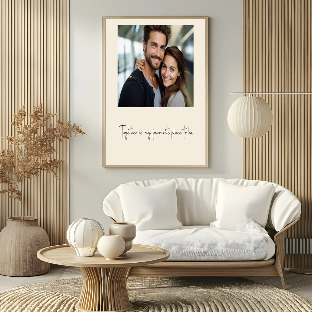 Together Is My Favourite Place To Be Photo Print | Black, Cream or Pink - Larosier Prints