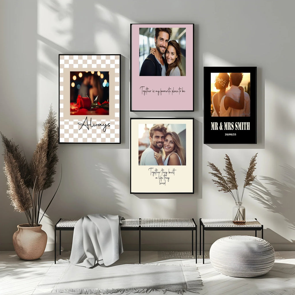 Checkerboard Photo Print | Black, Cream or Pink - Larosier Prints