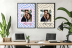 Wavy Checkerboard Photo Print | Cream or Pink - Larosier Prints