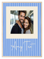 Personalised Blue Stripe Photo Print - Larosier Prints