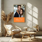 Personalised Orange & Yellow Stripe Photo Print - Larosier Prints
