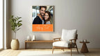 Personalised Orange & Yellow Stripe Photo Print - Larosier Prints