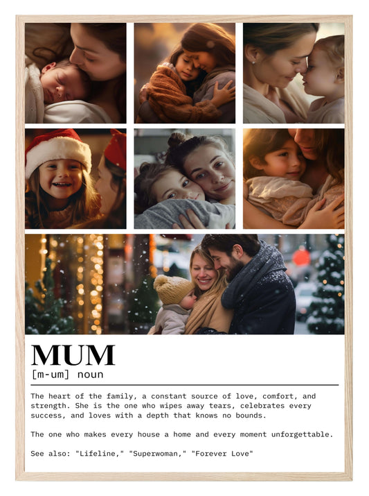 Mum Collage & Quote Photo Print
